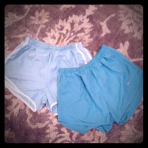 Set of Women's Nike dri-fit running shorts